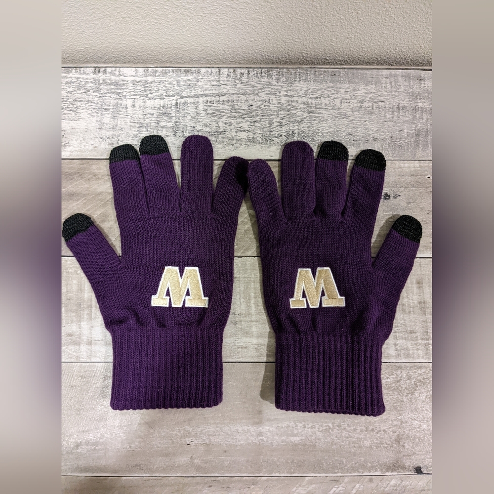 Brand New Unworn Washington Huskies Gloves Women's M